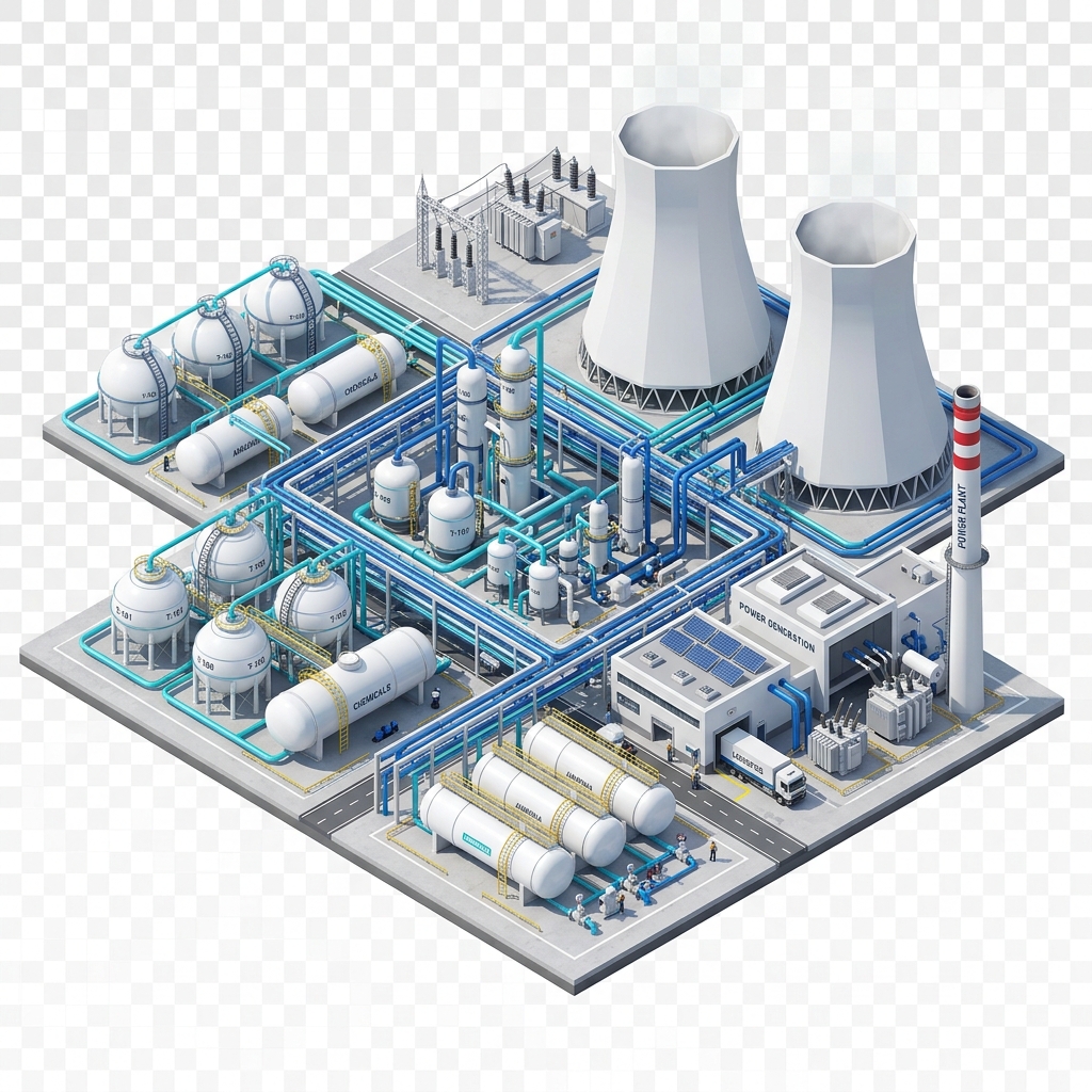 Fixsset 3D Isometric Industrial Facility